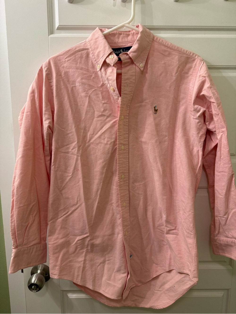 Vintage Ralph Lauren Light Pink Oxford Button-Down Shirt Colored Pony